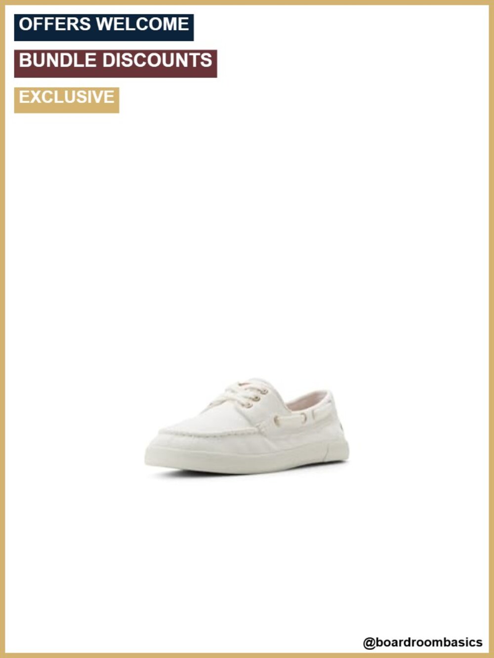 Canvas Lace-Up Boat Shoe Memory Foam Traction Slip-On